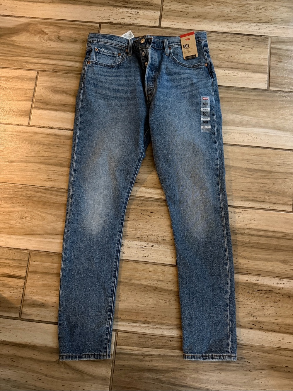 Levi's Men's Skinny Jeans - Medium Blue Wash 33x32
